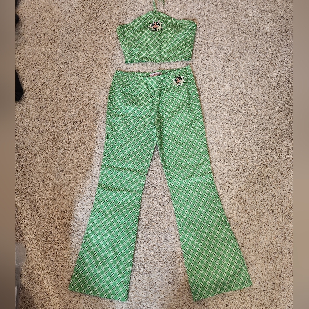 Dolls Kill x Powerpuff Girls Buttercup Halter Set XL